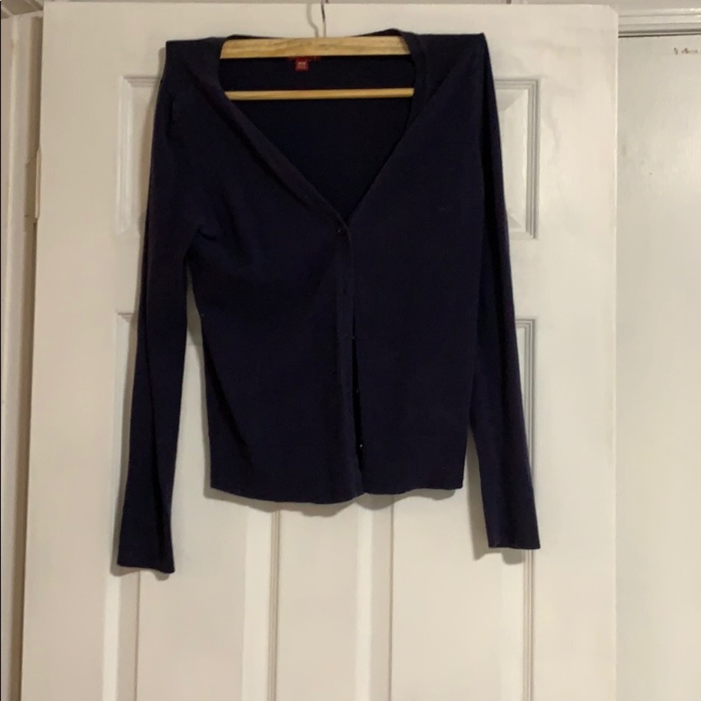 Dark Purple button up sweater
